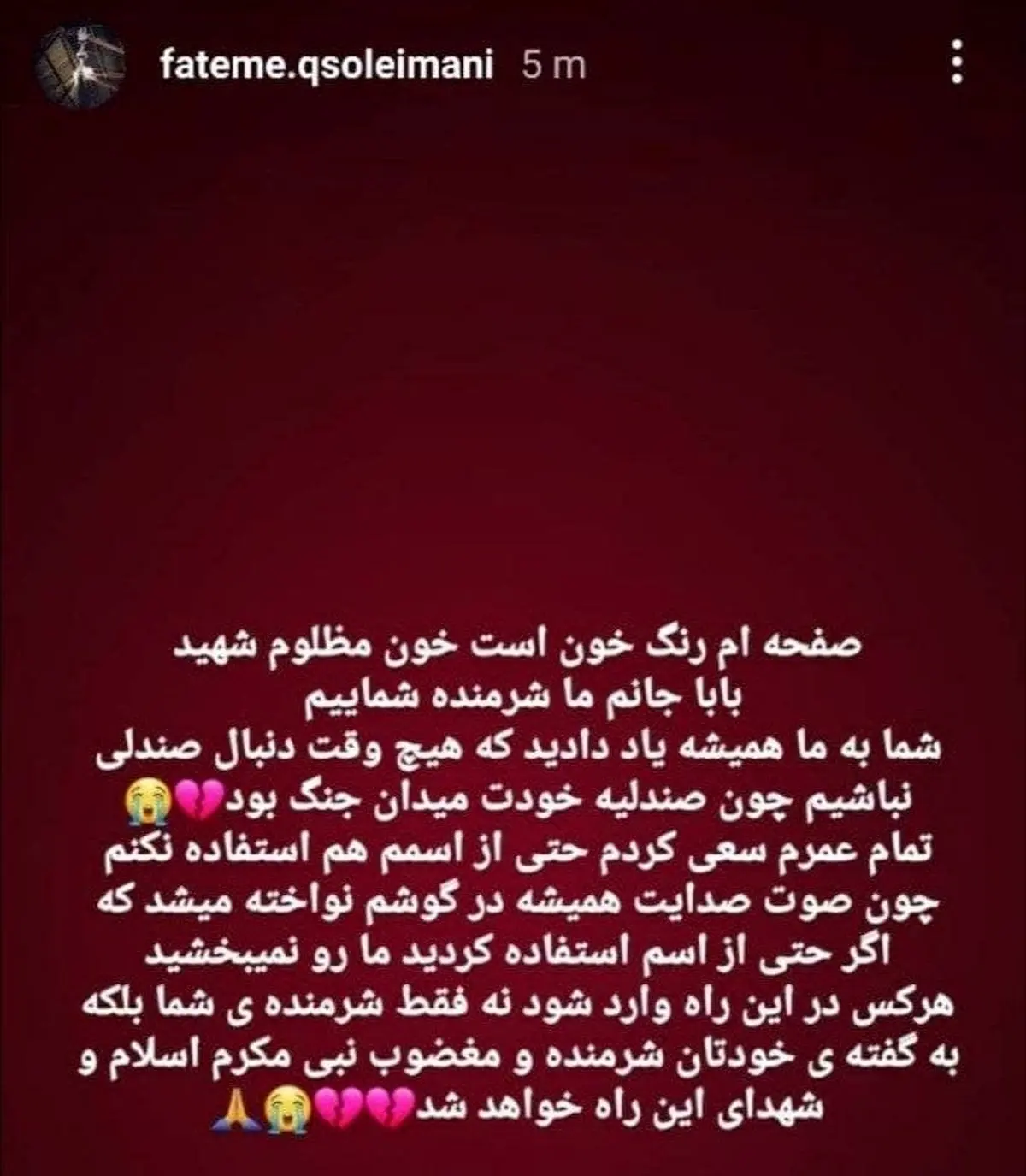  انتقاد فرزند شهید سلیمانی از کاندیداتوری خواهرش در انتخابات شوراها