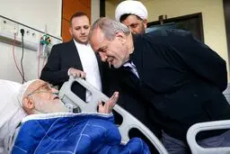 جزئیات جدید درباره عیادت رئیس جمهور از آیت‌الله نوری همدانی + عکس