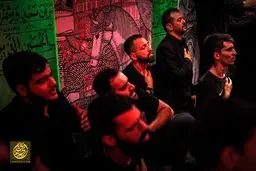 مهران غفوریان و دخترش، مجید واشقانی، سید مهدی رحمتی، سامان گوران و محسن افشانی در هیئت ریحانة الحسین