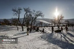شادی و تفریح مردم همدان با بارش برف |عکس