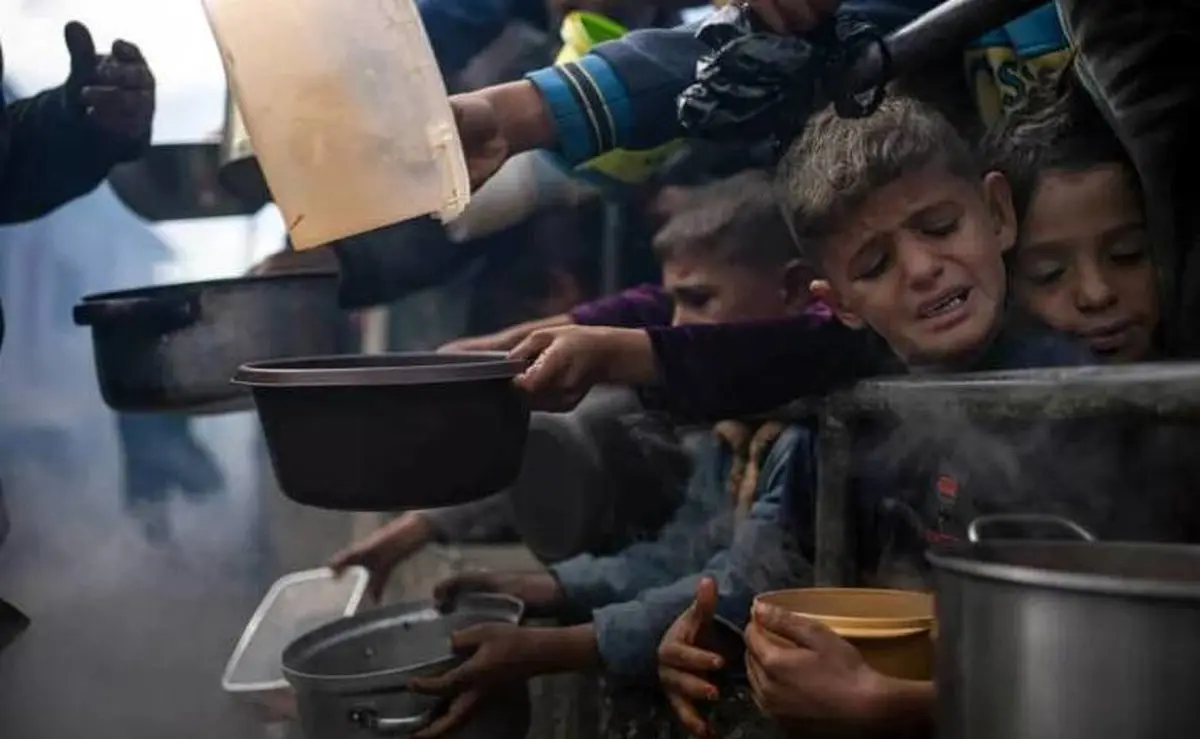 لحظه به صدا درآمدن همزمان آژیر گرسنگی در غزه