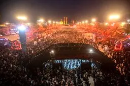 فریاد مرگ بر آمریکا در حرم مطهر اباعبدالله الحسین (ع)