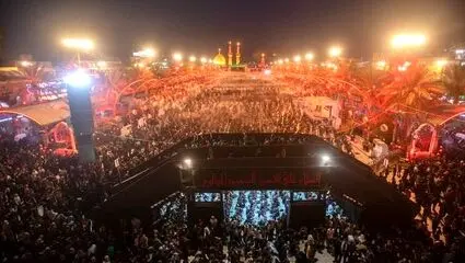 فریاد مرگ بر آمریکا در حرم مطهر اباعبدالله الحسین (ع)