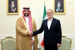 تصاویر دیدار وزیر دفاع عربستان با پزشکیان
