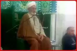 لحظه سکته قلبی امام جمعه نصرآباد تفت بر بالای منبر