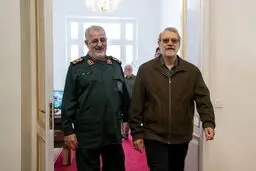تابوت شهیدان علی لاریجانی و فرزندش را ببینید