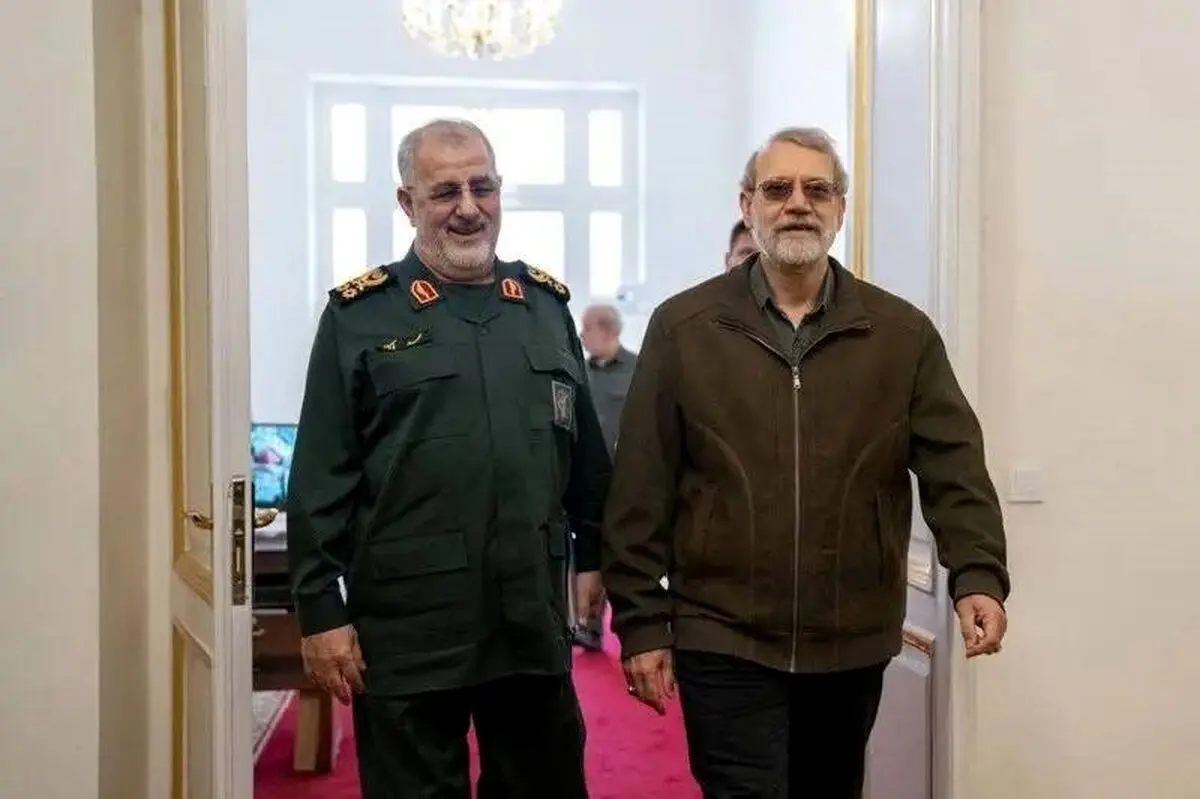 تابوت شهیدان علی لاریجانی و فرزندش را ببینید