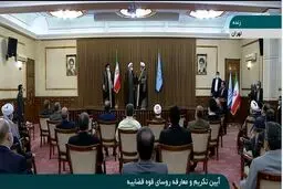 لحظه تحویل ریاست قوه قضائیه به محسنی اژه‌ای