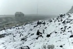  اولین برف پاییزی شمال غرب ایران را سفید پوش کرد