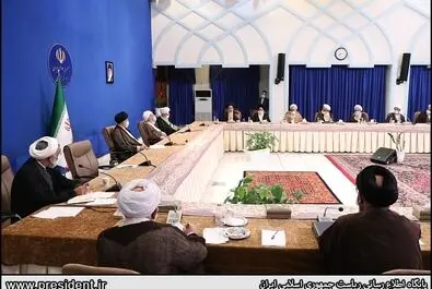 دیدار اعضای جامعه روحانیت مبارز با رییس جمهور
