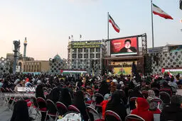 تصاویر پخش سخنرانی دبیر کل حزب الله در تهران