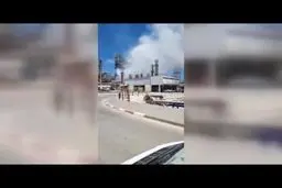 اولین تصاویر از انفجار پالایشگاه اشدود اسرائیل