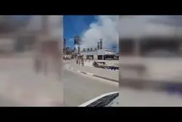 اولین تصاویر از انفجار پالایشگاه اشدود اسرائیل