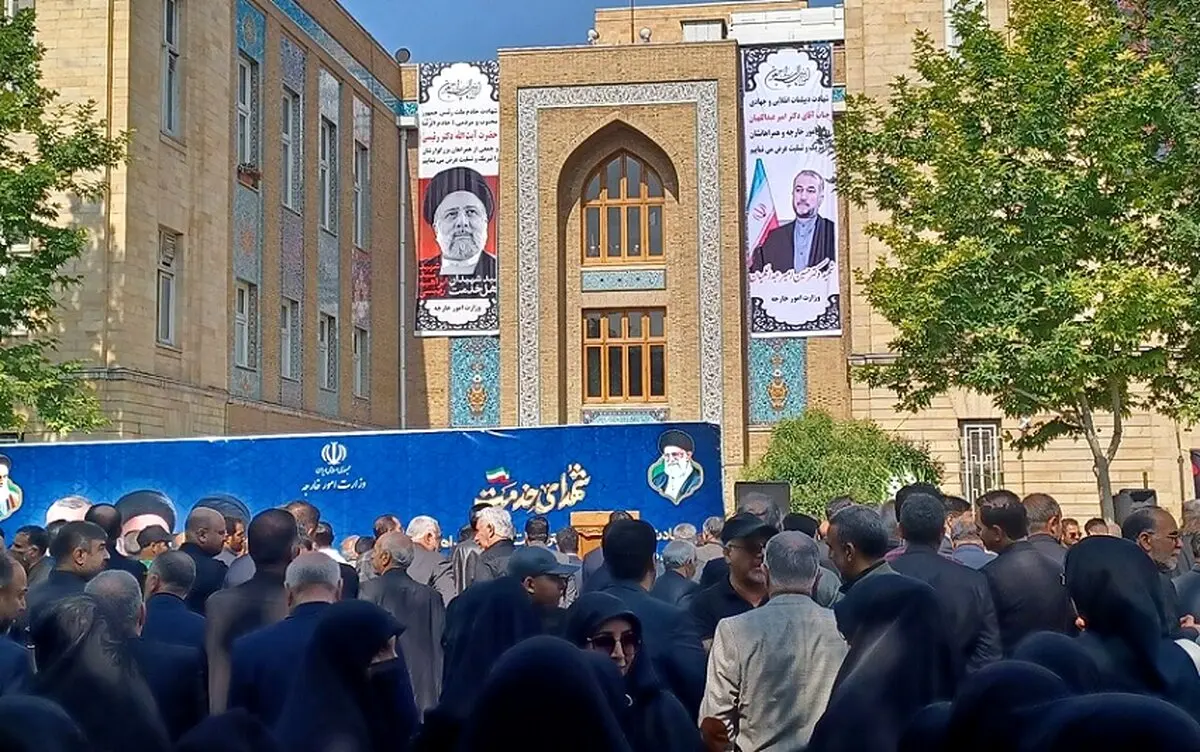 مراسم وداع با شهید امیرعبداللهیان با حضور مقامات کشور و لشکری برگزار شد