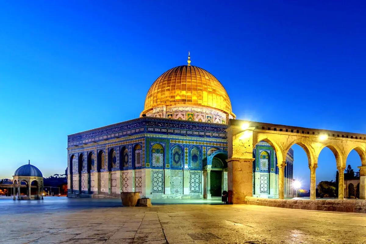 مراسم افطاری در مسجدالاقصی 