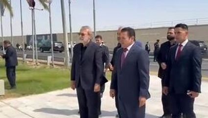 علی لاریجانی به مکانی خاص در عراق رفت + فیلم