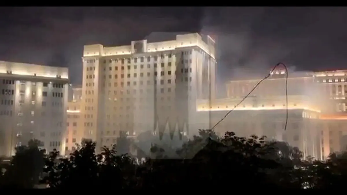 ساختمان وزارت دفاع آتش گرفت؟