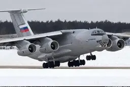 فرود هواپیمای ترابری روسی حامل هلی کوپترهای Mi-۲۸ در ایران