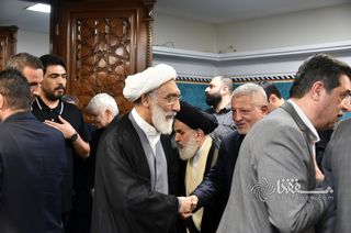 تصاویر پورمحمدی در مراسم ختم مراسم ختم مرحوم حاج حسین معینی‌پور و احمد هاشمی رفسنجانی
