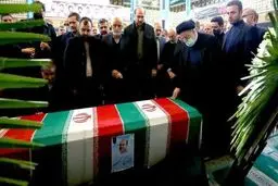 وداع رئیسی و اعضای دولت با پیکر رستم قاسمی