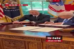 ویدویی لو رفته از چهارپایه نشینی علی اف کنار ترامپ
