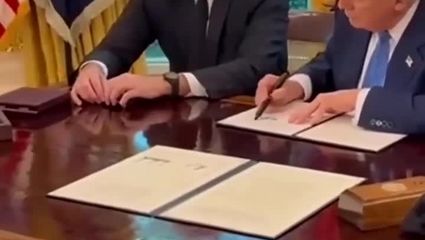 ویدویی لو رفته از چهارپایه نشینی علی اف کنار ترامپ