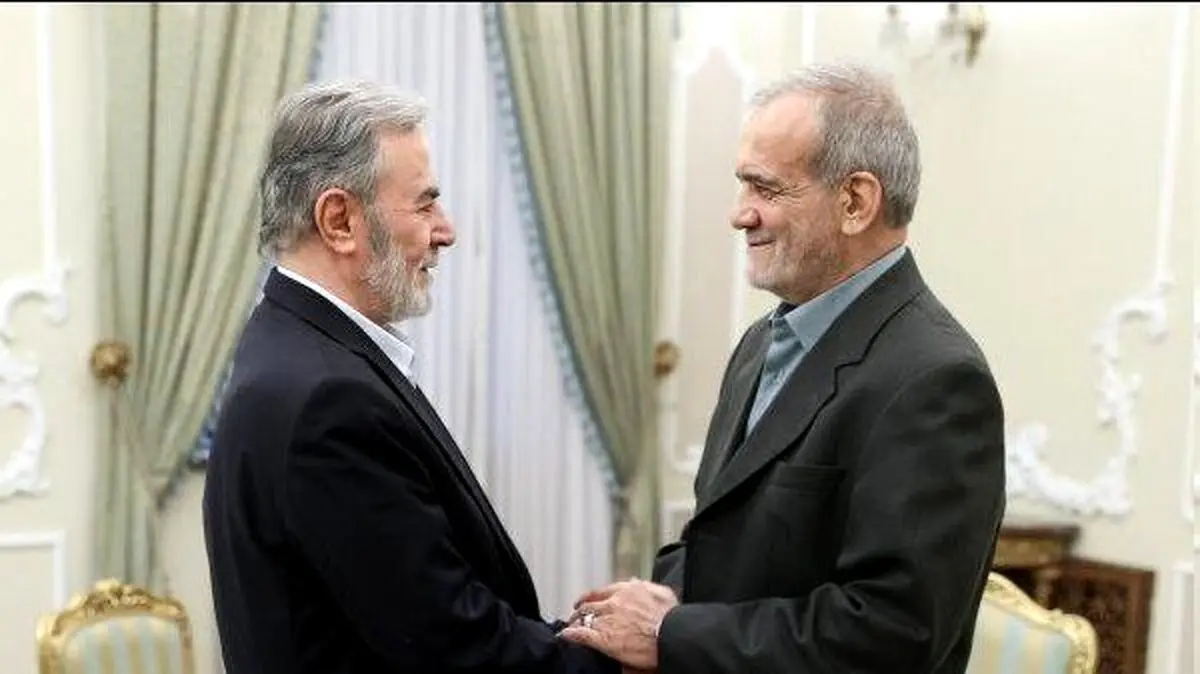 دیدار دبیرکل جهاد اسلامی فلسطین با پزشکیان