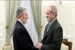 دیدار دبیرکل جهاد اسلامی فلسطین با پزشکیان