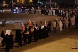 راهپیمایی مردم بحرین در حمایت از فلسطین