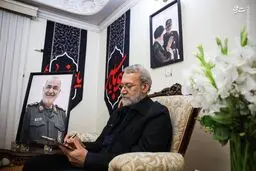 تصاویر  دیدار علی لاریجانی با خانواده شهیدان باقری و سلامی