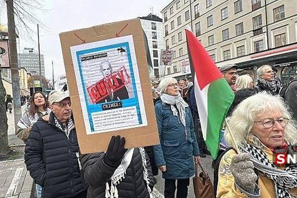 تظاهرات حمایت از غزه و فلسطین در استکهلم