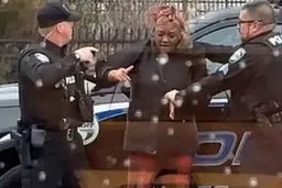 مشت‌های وحشتناک پلیس آمریکا به صورت زن سیاهپوست