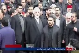 حضور اژه‌ای در مراسم تشییع دو قاضی شهید
