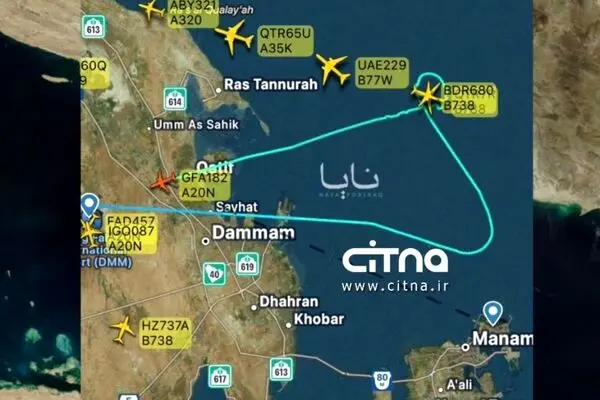 پرواز ها در خلیج فارس تغییر مسیر دادند