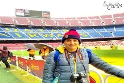 حمید گودرزی در نیوکمپ/عکس