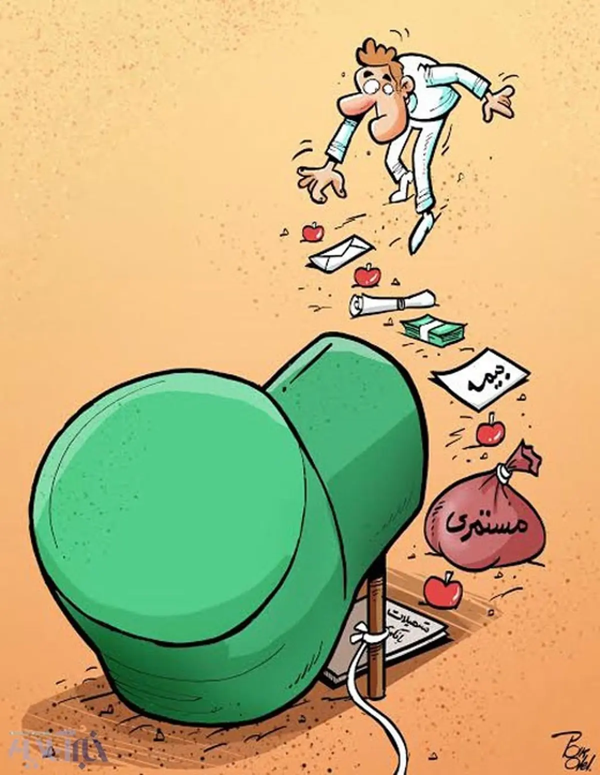 سرباز فراری!/کاریکاتور