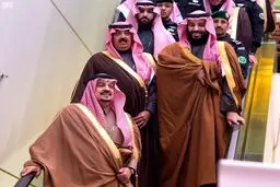 اولین ظهور علنی شاهزاده متعب بن عبدالله در کنار بن سلمان/ عکس