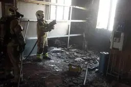 آتش سوزی در ساختمان بازار متشکل ارزی/دلیل: اتصالی در سیستم برق