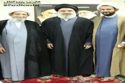 سید حسن نصرالله در عیادت شیخ «محمد یزبک» از بنیان‌گذاران حزب‌الله