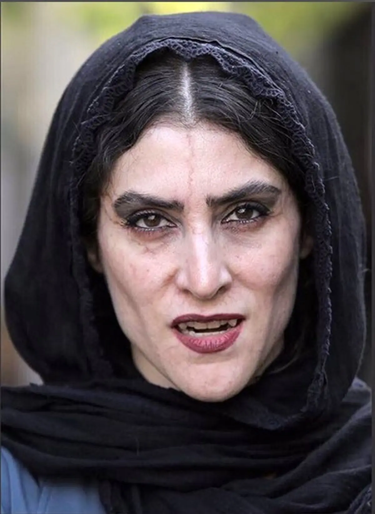 ویشکا آسایش با گریم دراکولا/ عکس