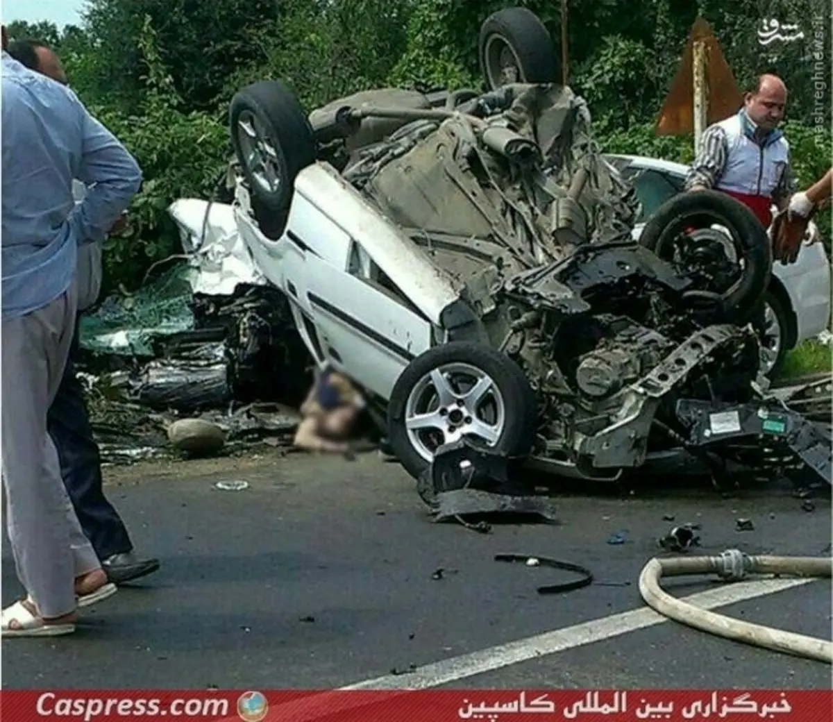 عکس دلخراش از تصادفی وحشتناک در فومن