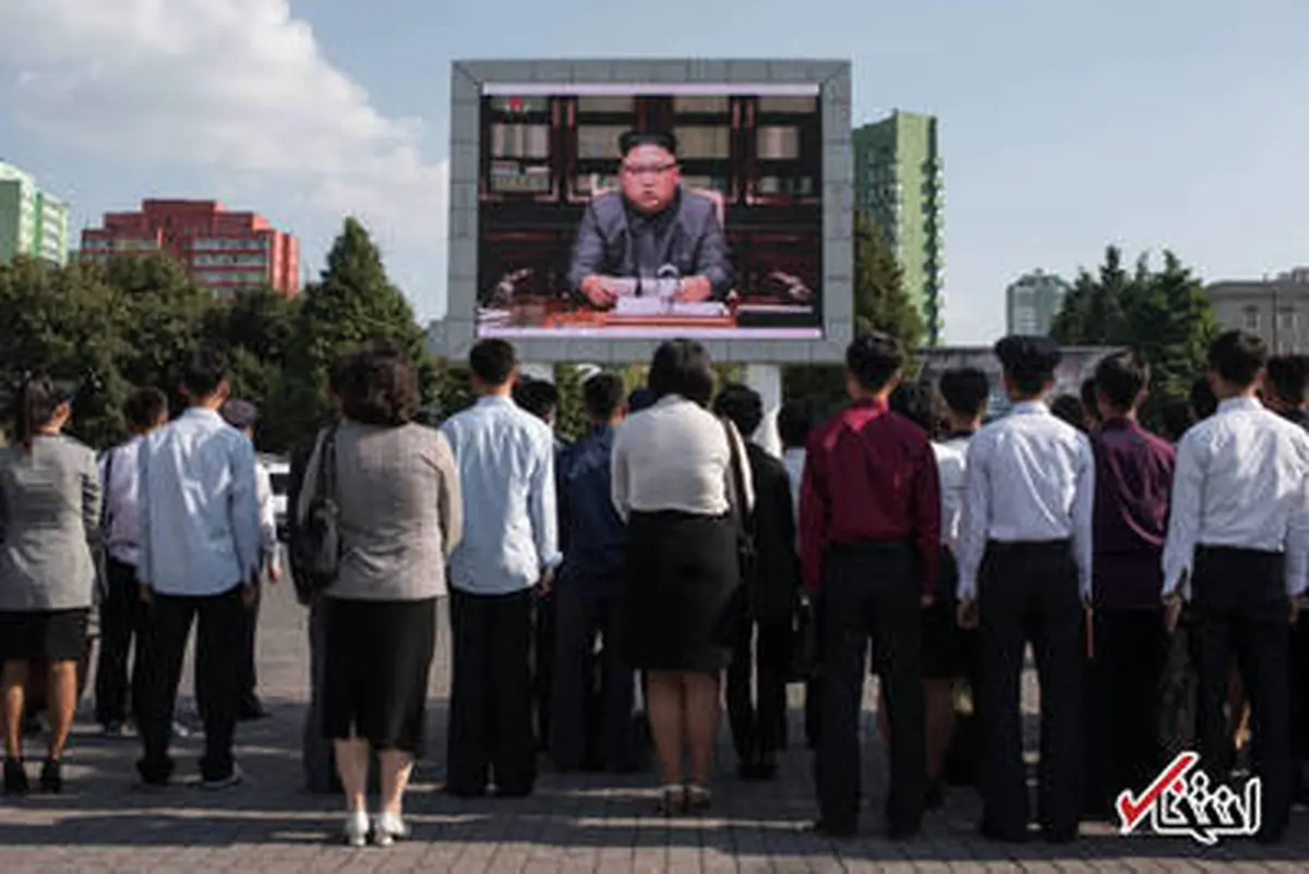 حال و هوای مردم کره شمالی درهنگام سخنرانی کیم جونگ اون /تصاویر