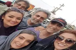 سلفی نسرین مقانلو با عوامل سریال «دل»/عکس
