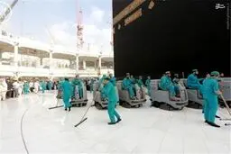 مسجدالحرام چگونه نظافت می‌شود؟/عکس