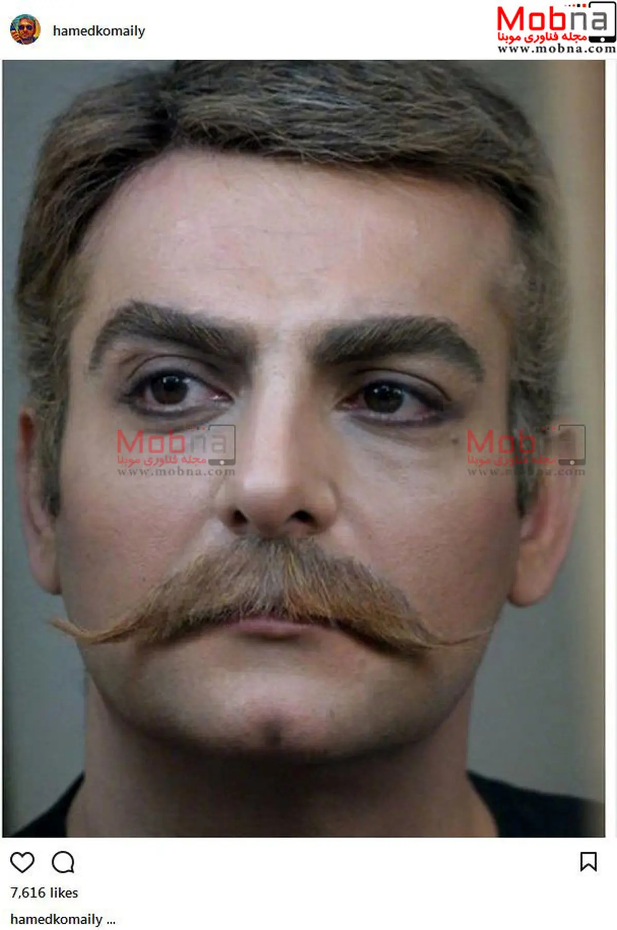 گریم جالب حامد کمیلی در یک نمایش / عکس