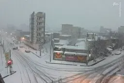 بارش شدید برف در مشکین شهر