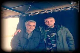حاج قاسم در کنار پسرعموی بشار اسد/عکس