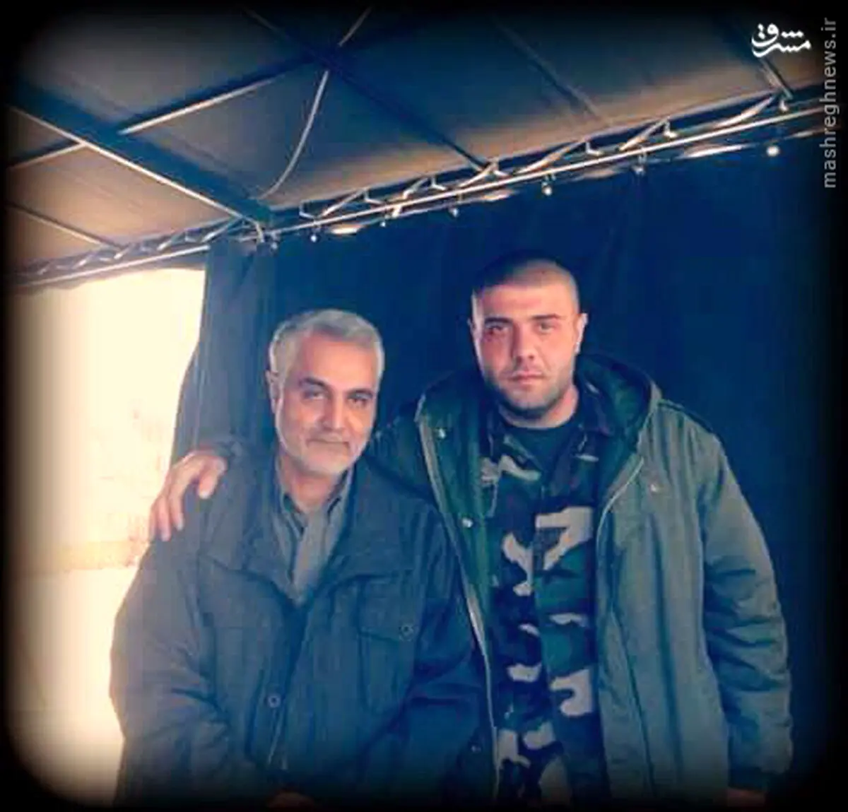 حاج قاسم در کنار پسرعموی بشار اسد/عکس