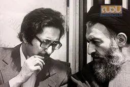 آیت‌الله محمد بهشتی و ابوالحسن بنی‌صدر در حاشیه راهپیمایی روز کارگر