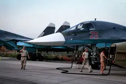 عکس/ پایگاه جنگنده های روسی در لاذقیه